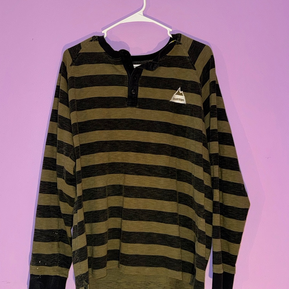 Burton Black and Tan Striped Shirt